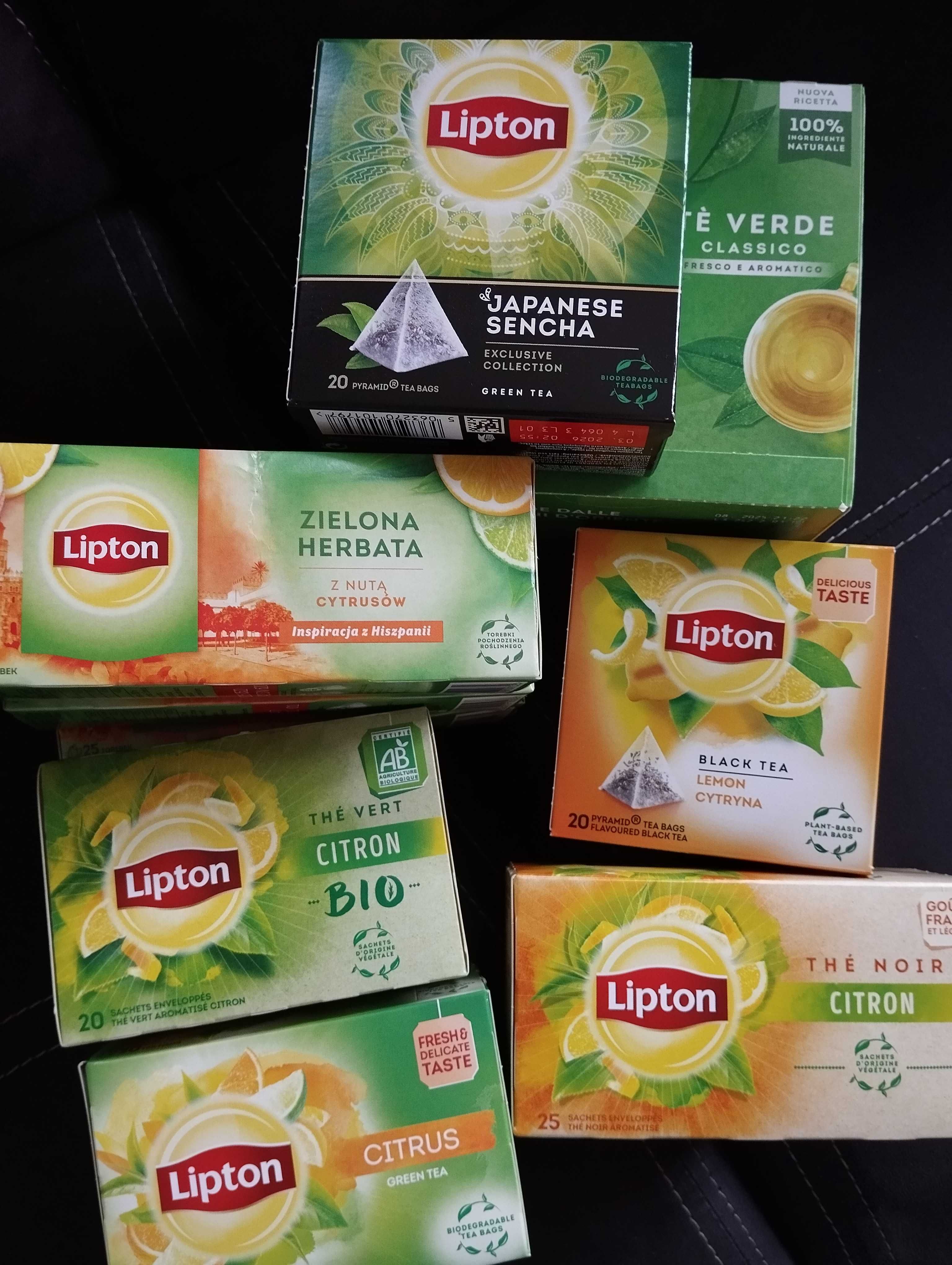 Herbata LIPTON cytrynowa, zielona, BIO.
