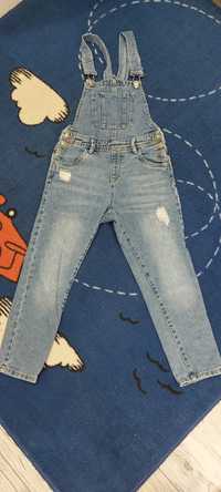 Spodnie, jeans, ogrodniczki, reserved, rozm.140,