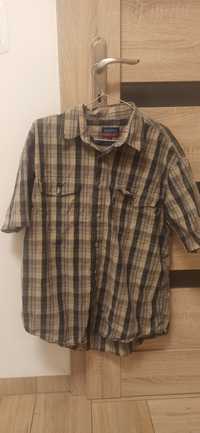 Męska koszula w kratę na krótki rękaw w rozmiarze XL/2XL