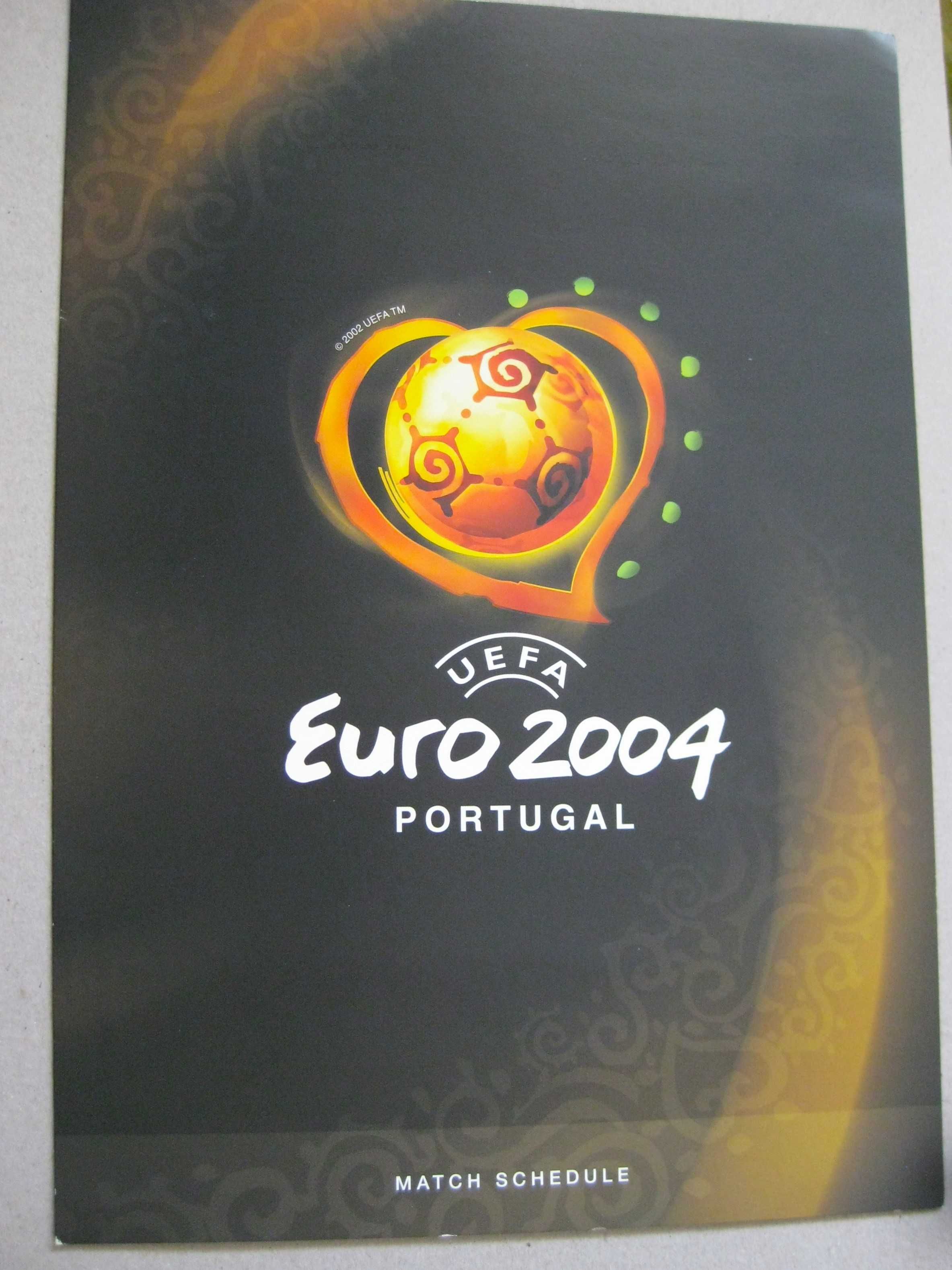 Publicidade do Euro 2004 em Inglês sobre os Estádios e os Jogos