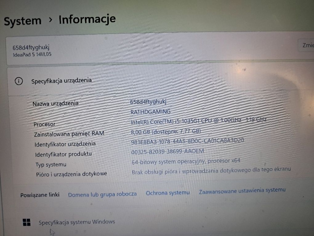 Laptop Ideapad 5 14IIL05