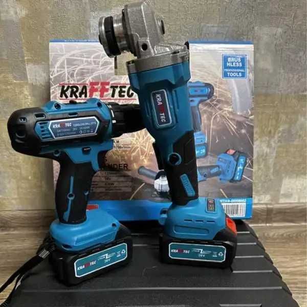 Набір акумуляторного інструменту ушм Болгарка шурупокрут KRAFFTEC