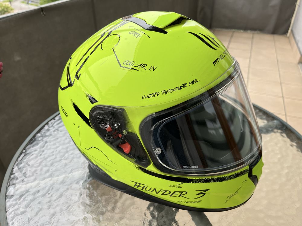 Kask MT Thunder 3 SV Fluo rozm S + interkom Sena SMH5