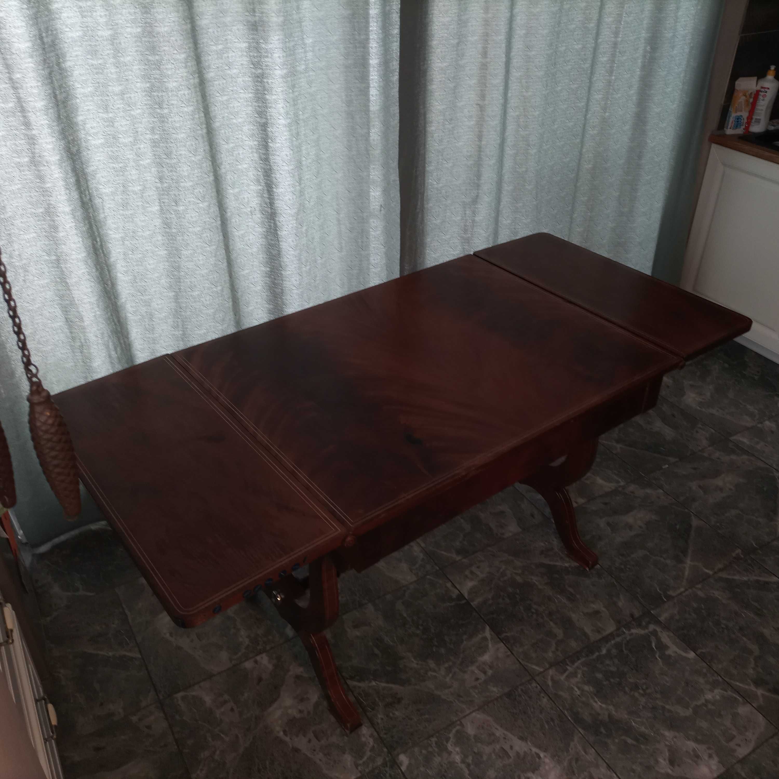 Stół biurko klapentisch mahoń z fabryki w Henrykowie