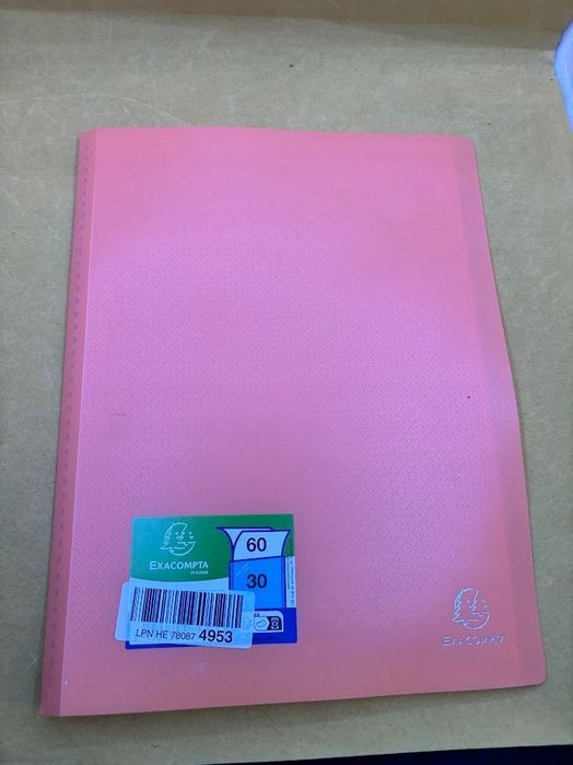 exacompta album ofertowy z 30 przezroczystymi koszulkami a4 żółty