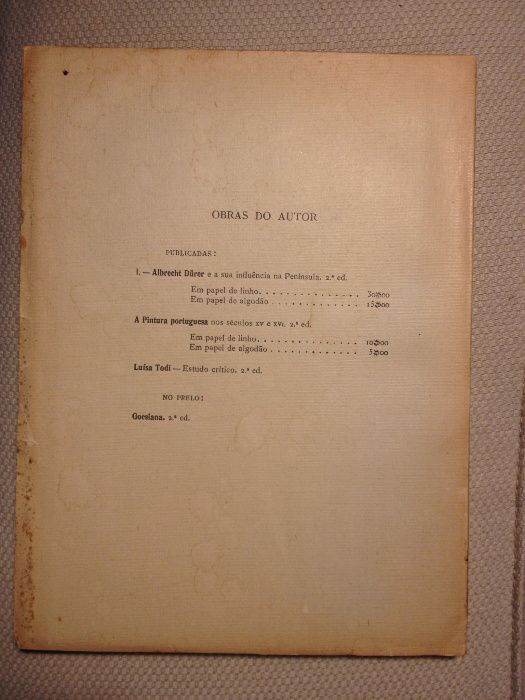 Livro Luísa Todi Estudo Crítico, de Joaquim de Vasconcellos