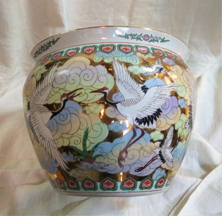 Aquário Cachepot Chinês Anos 70