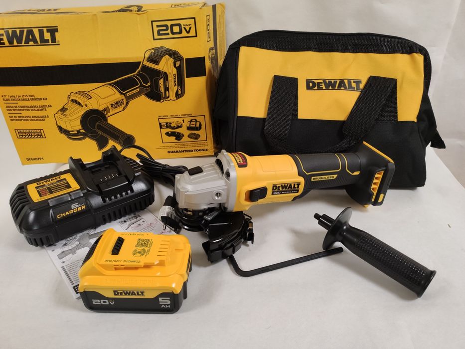 DeWALT DCG407P1 XR 20Vmax безщіткова кутова шліфмашина болгарка
