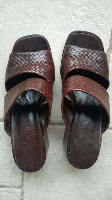 Klapki skórzane rozmiar 37