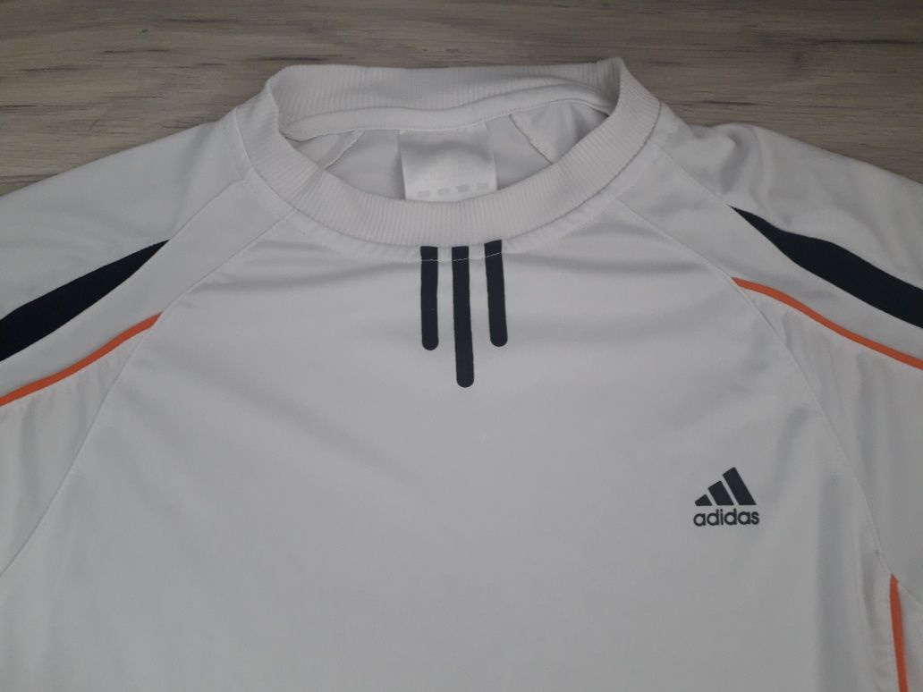 Biała sportowa koszulka Climalite Adidas roz M