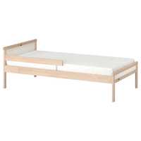 łóżko IKEA Sniglar wraz z dnem łóżka i materacem