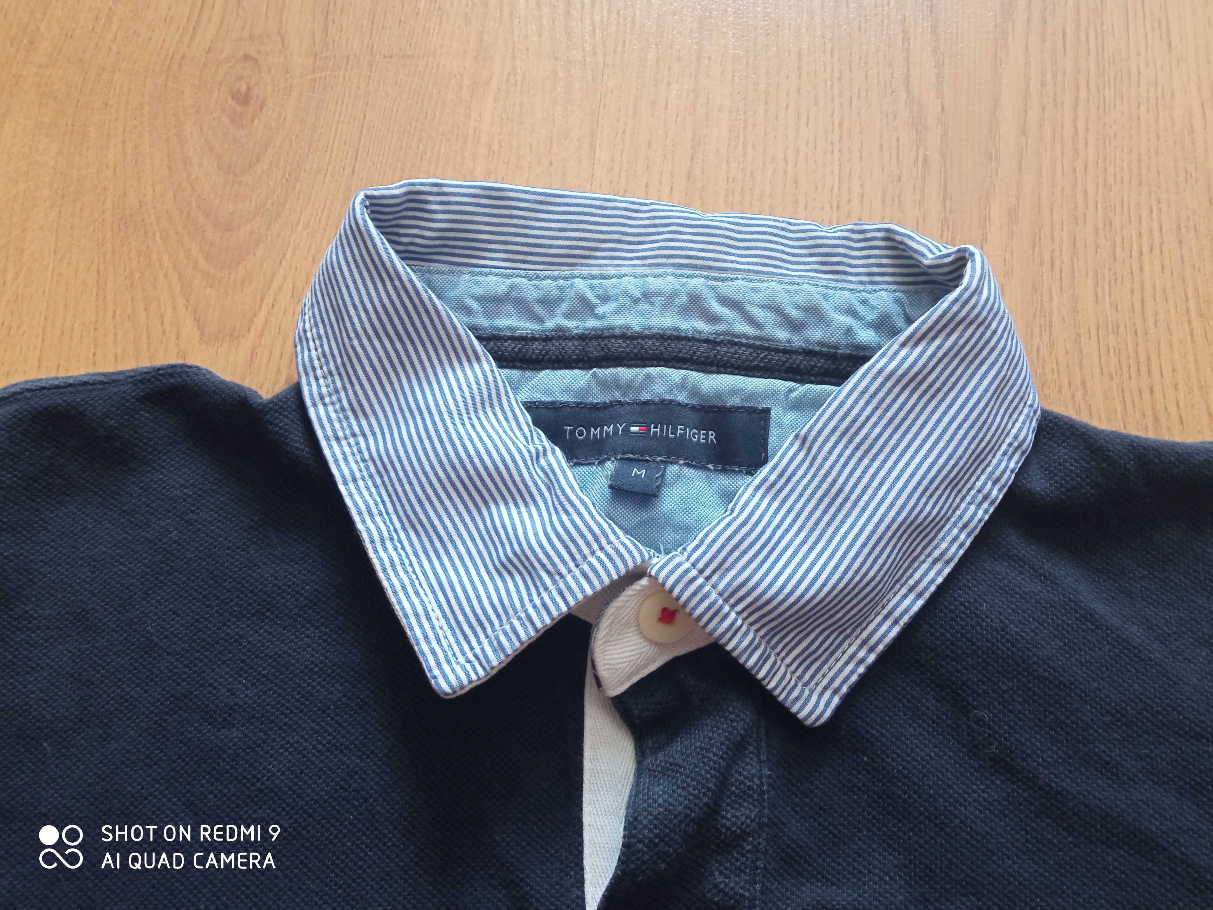 Tommy Hilfiger męska koszulka polo duże logo na piersi - M