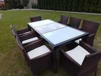 Stół plus 8 krzeseł ogrodowe