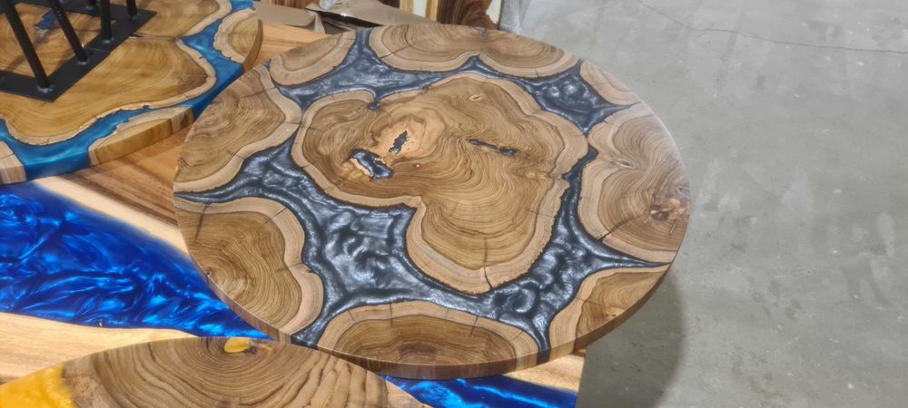 stolik kawowy, epoksyda,  60 cm,  Tajlandia