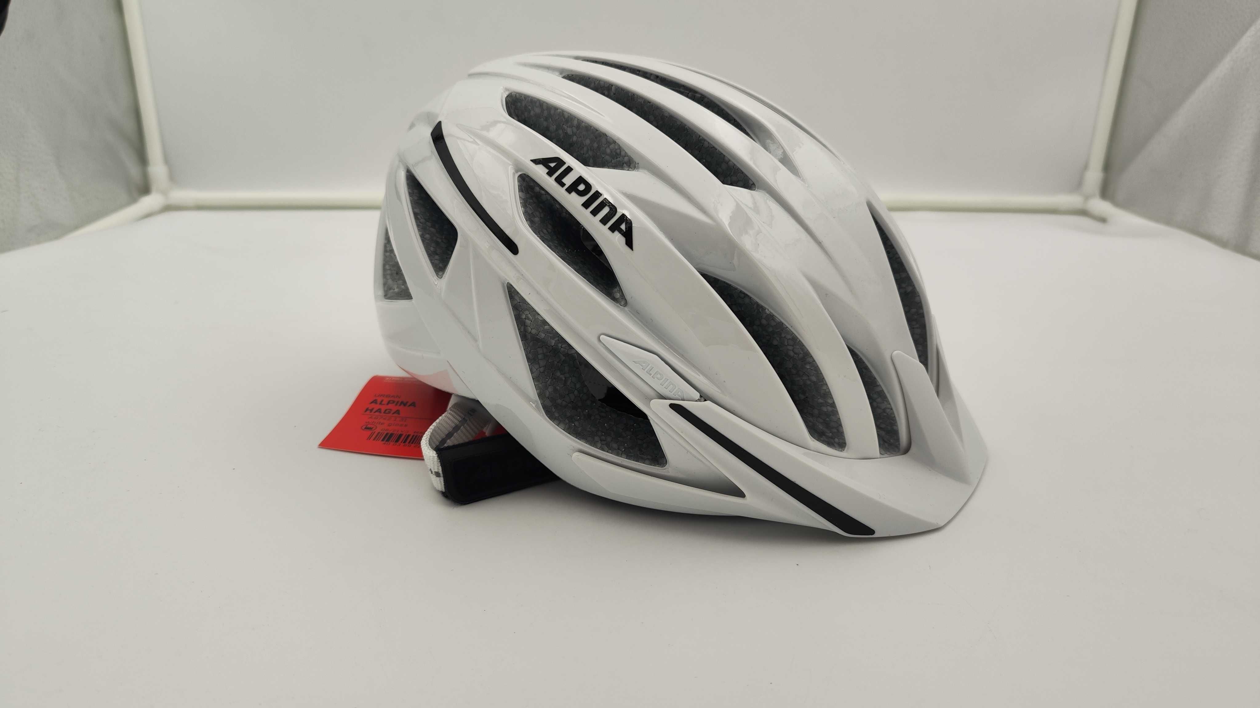 Kask rowerowy Alpina HAGA lampka led r. 51-56cm (K15)