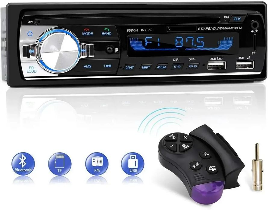 Автомагнітола R-1901 Am/Fm / USB / Aux / Bluetooth / SD