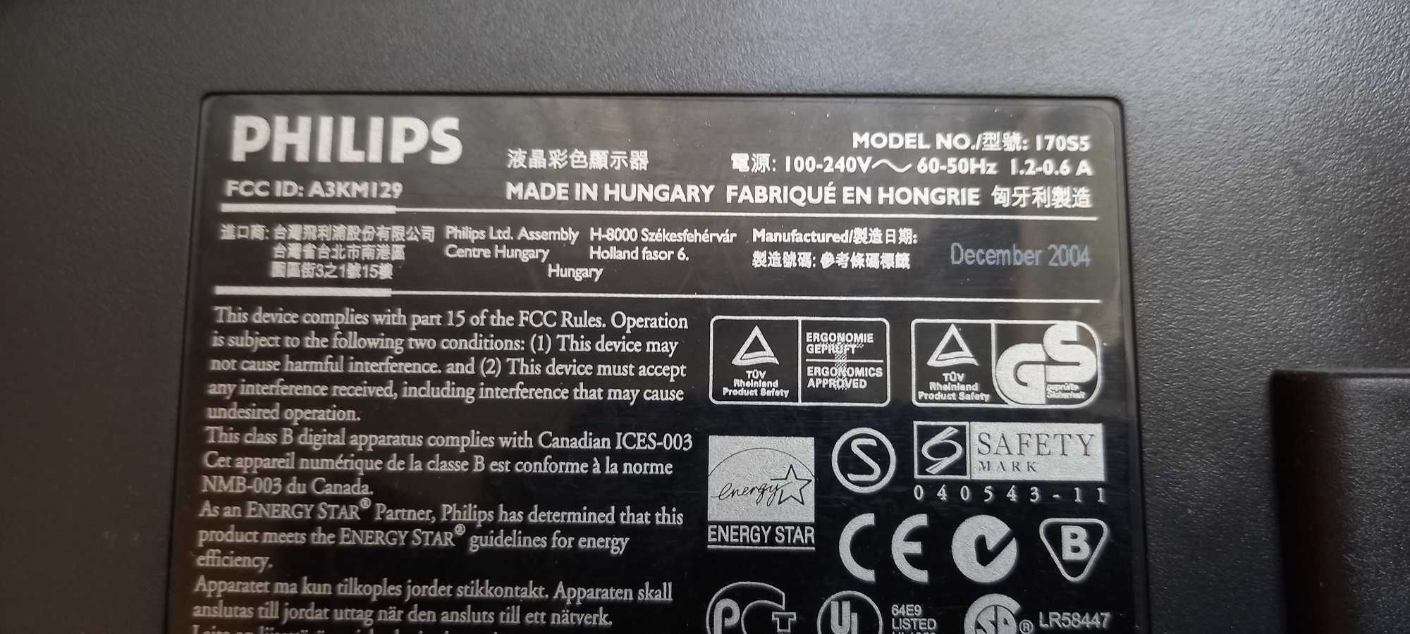 Monitor Philips 107S5