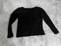 Czarny sweter kaszmirowy Hallhuber