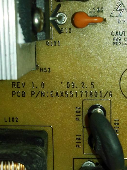 Fonte de alimentação LG LGP37-09P eax 5 5 1 7 7 8 0 1 / 6