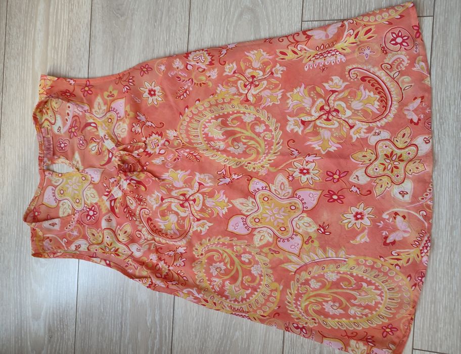 Wzorzysta bluzka damska bez rękawów XL