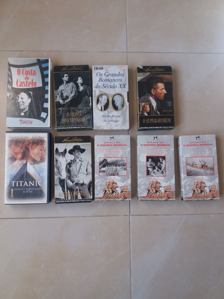Lote de 9 cassete VHS original