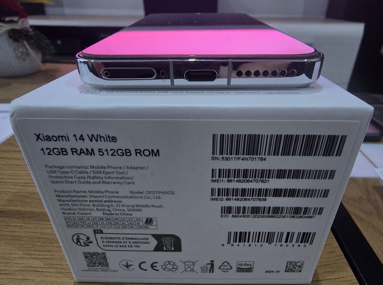 Xiaomi 14 biały z dodatkową gwarancją + akcesoria