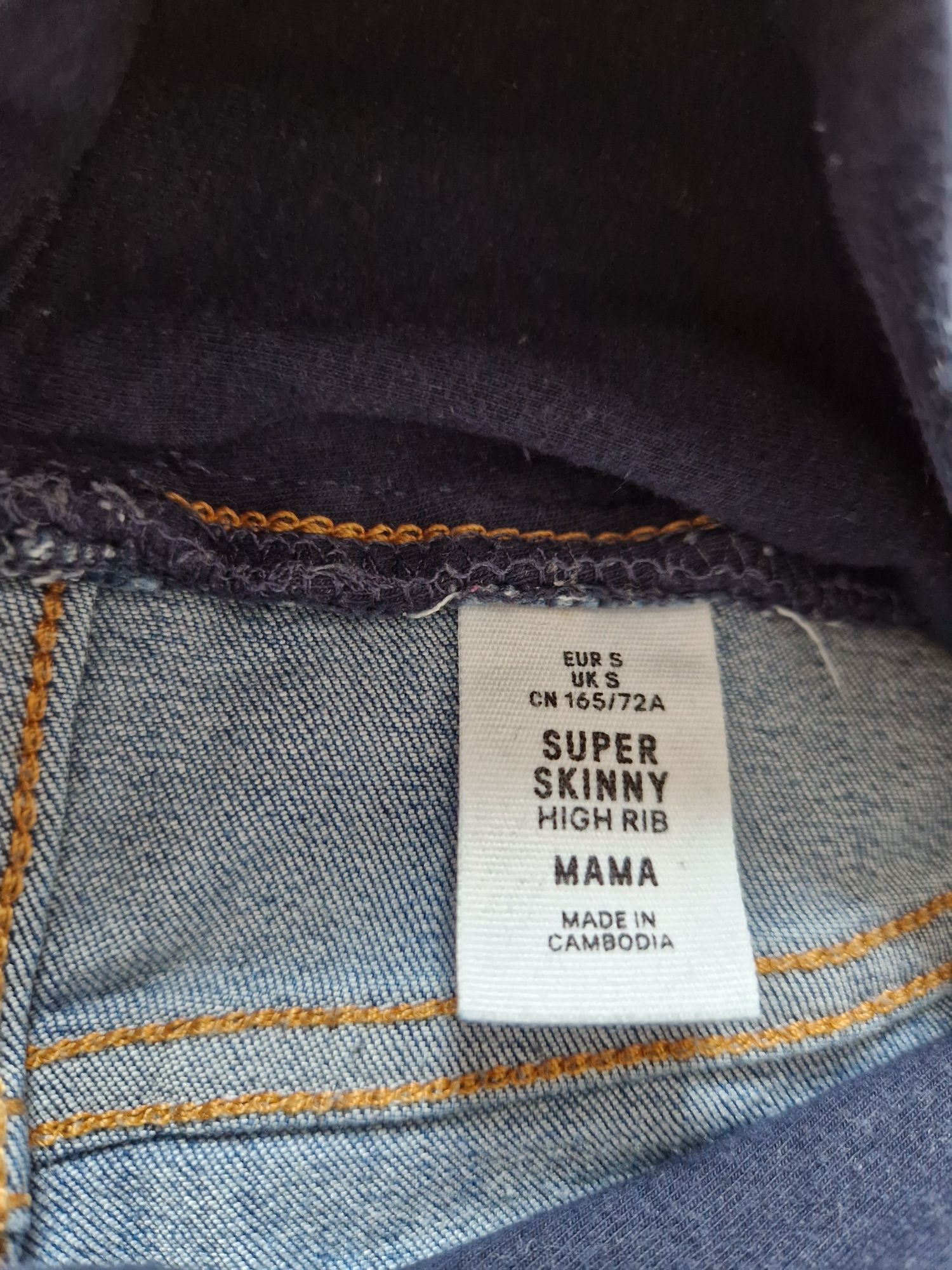 Jeans jeansowe spodnie ciążowe H&M Mama 34/36 xs/s