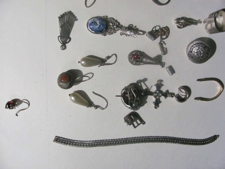 Бежутерия. Кольца, серьги, украшения. Серебро, мельхиор