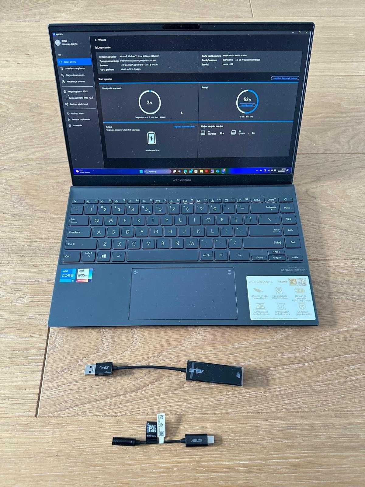 ASUS ZEN BOOK 14 UX425EA – ultrabook 16GB RAM / 512GB SSD