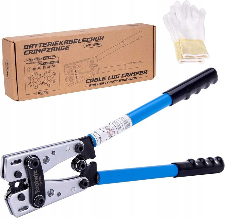 Toolwiz HX-508 Zaciskarka do kabli akumulatorowych szczypce do tulejek
