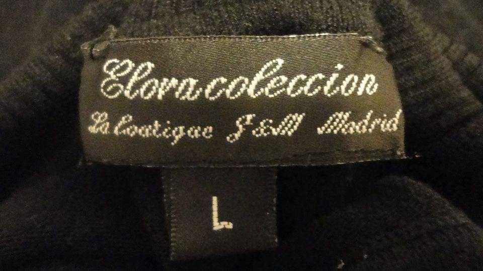 Camisola de senhora preta de gola Elora Coleccion