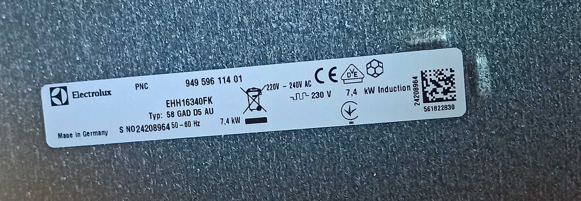 Elektrolux EHH16340FK - uszkodzone szkło