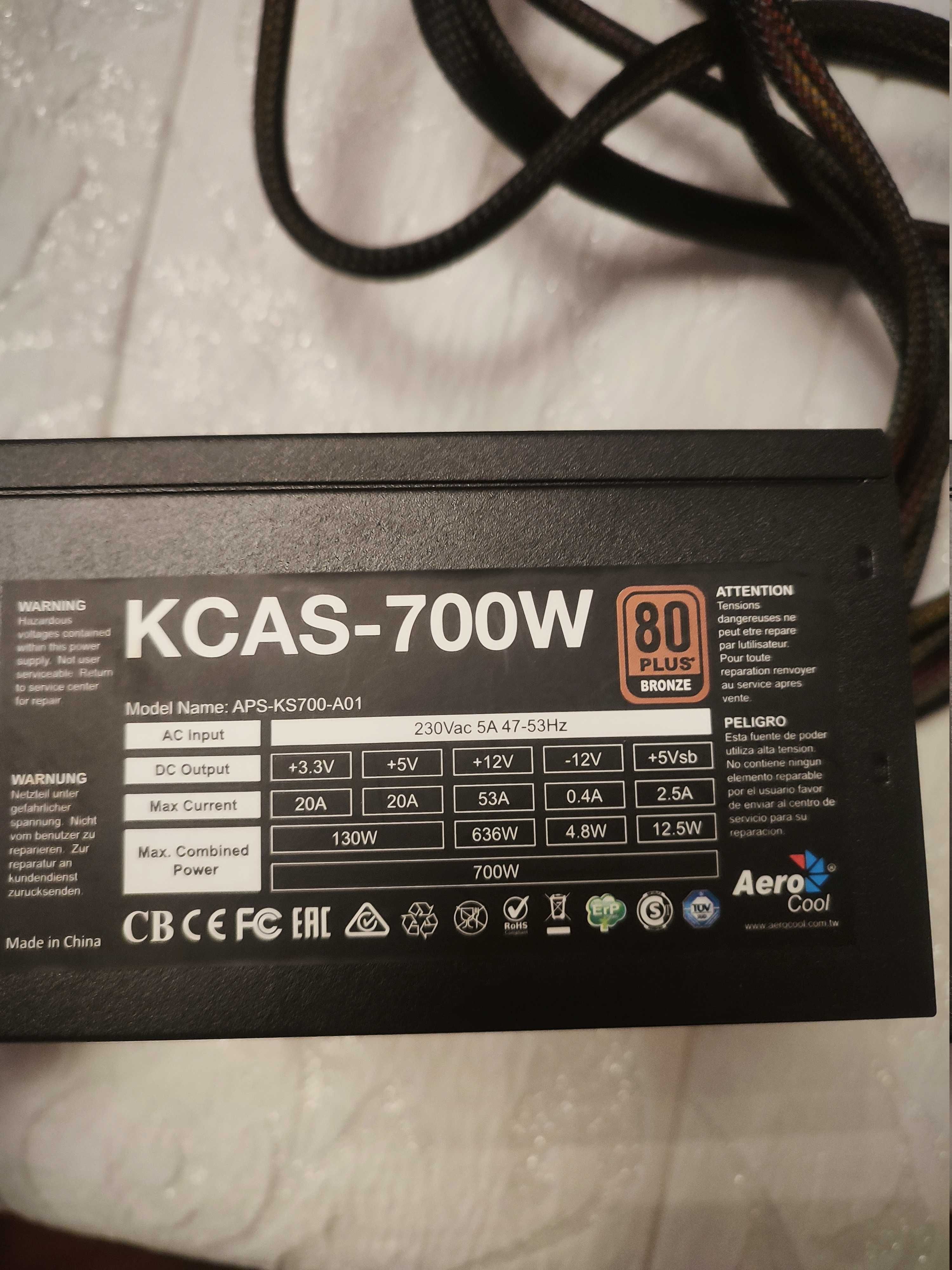 Fonte de alimentação KCAS-700W 80 Plus Bronze