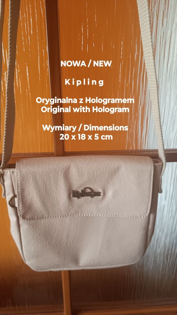 NOWA  Kipling  Damska torebka z hologramem, 20x18x5 cm