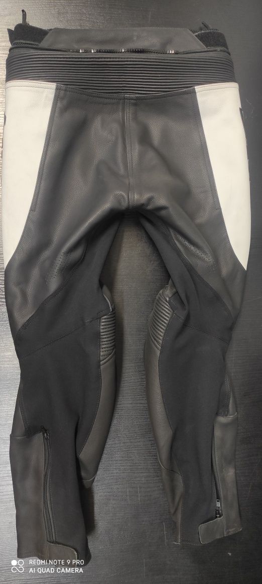 Spodnie motocyklowe skórzane Shima Miura damskie czarno-białe 38