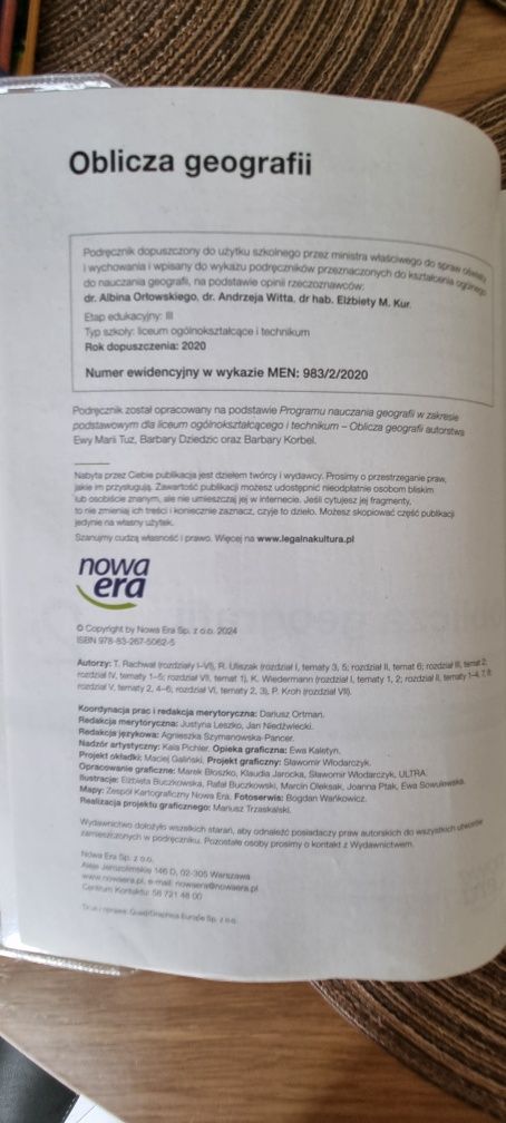 Oblicza geografii 2 zakres podstawowy Nowa Era 2024