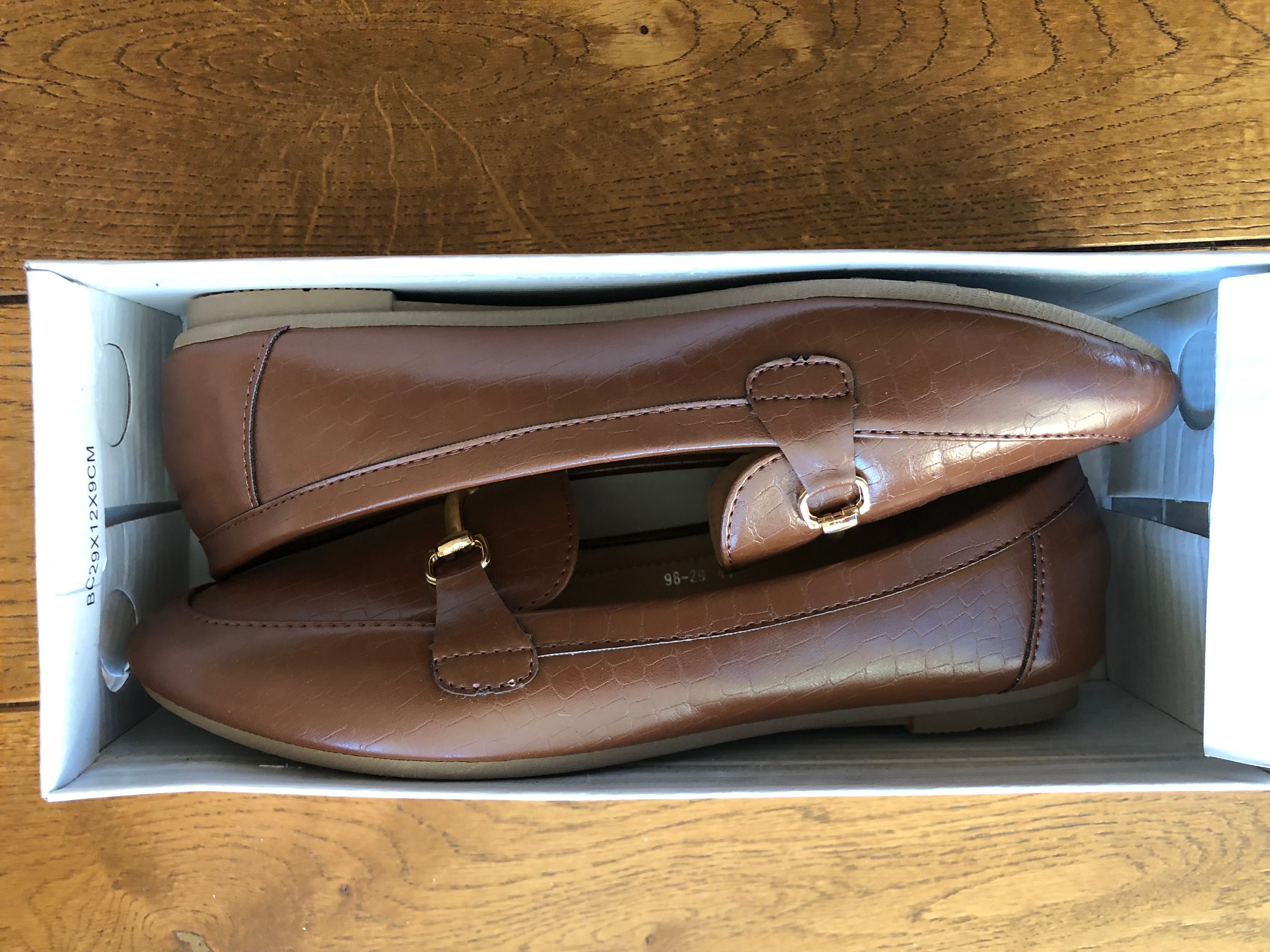 Mokasyny camel brąz nowe rozmiar 40