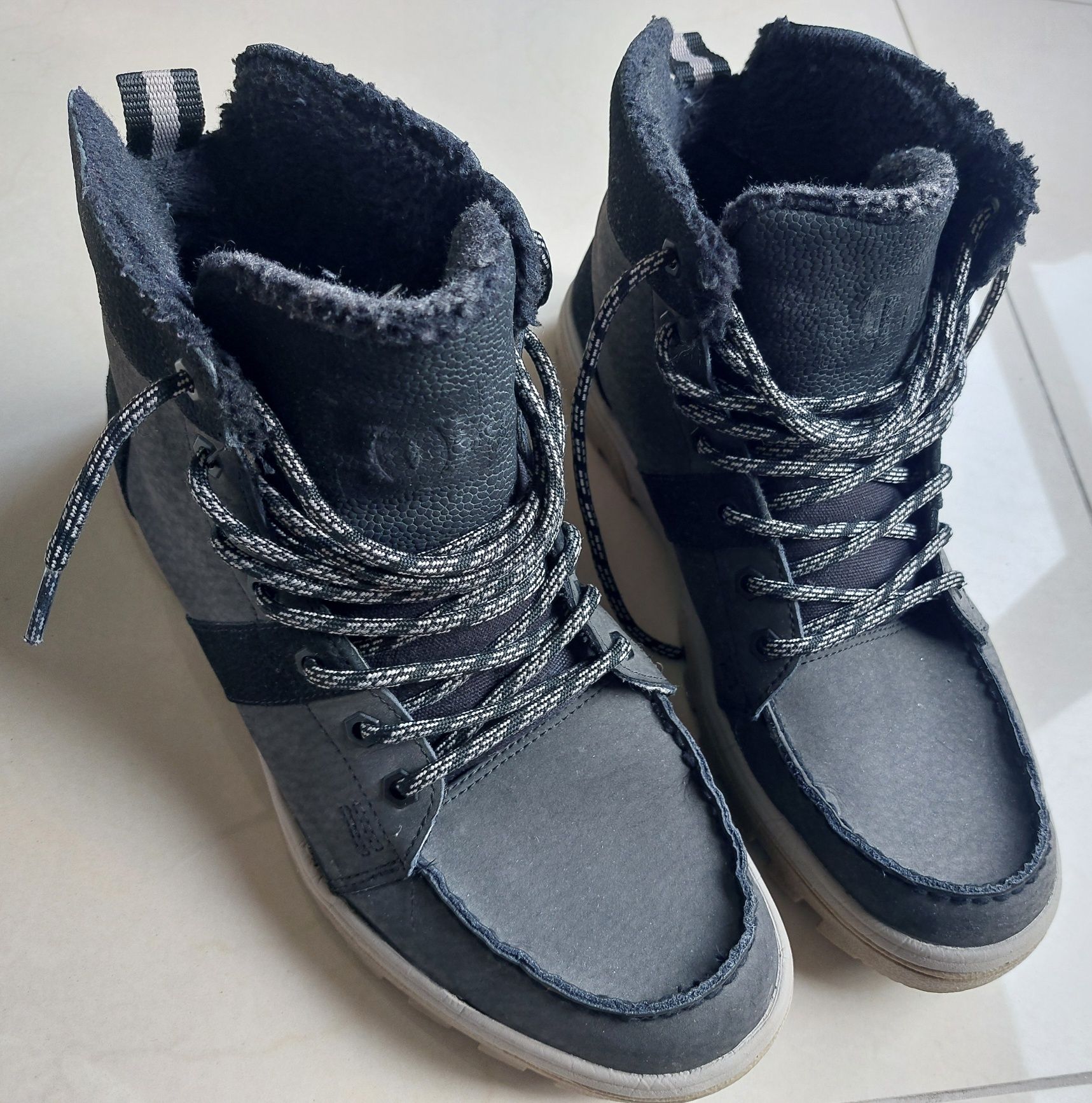 DC Shoes skórzane botki ocieplane 44,5 29cm jak nowe