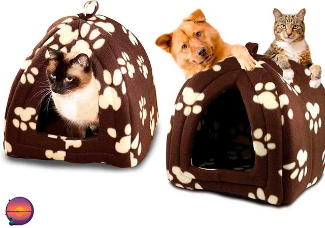 Мягкий домик для собак и кошек Pet Hut,мягкая теплая лежанка для котов