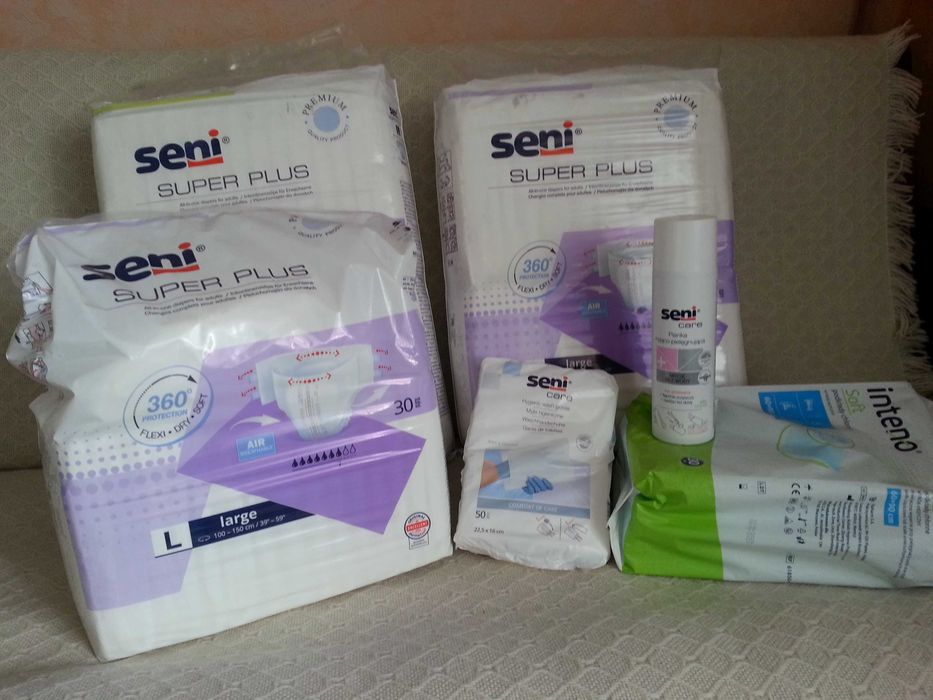 Pieluchomajtki Seni Super Plus rozm: L / 3 opak. plus gratisy