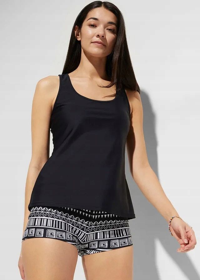 B.P.C tankini 3-elementowe top biustonosz i szorty kąpielowe 48.