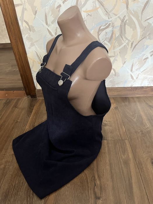 Сарафан вельвет синий