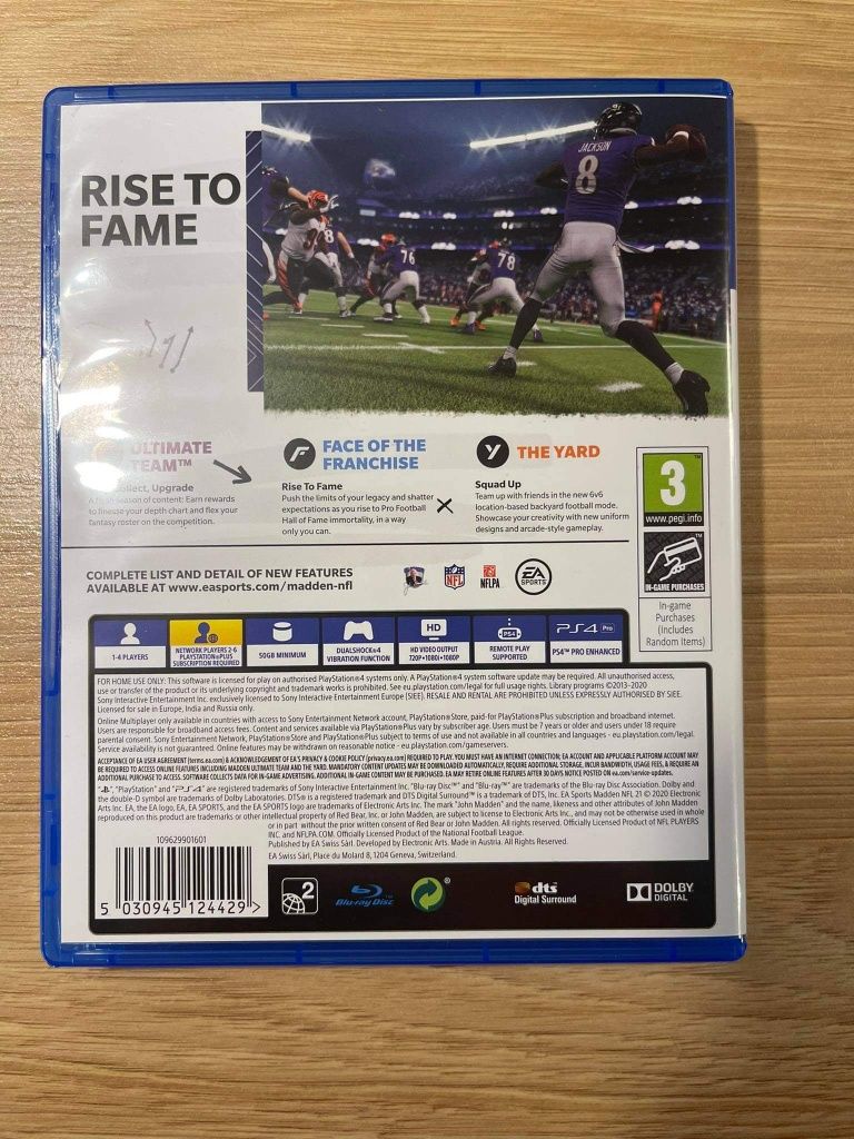 Gra NFL MADDNEN 21 na PS4, PS5. Nowa!