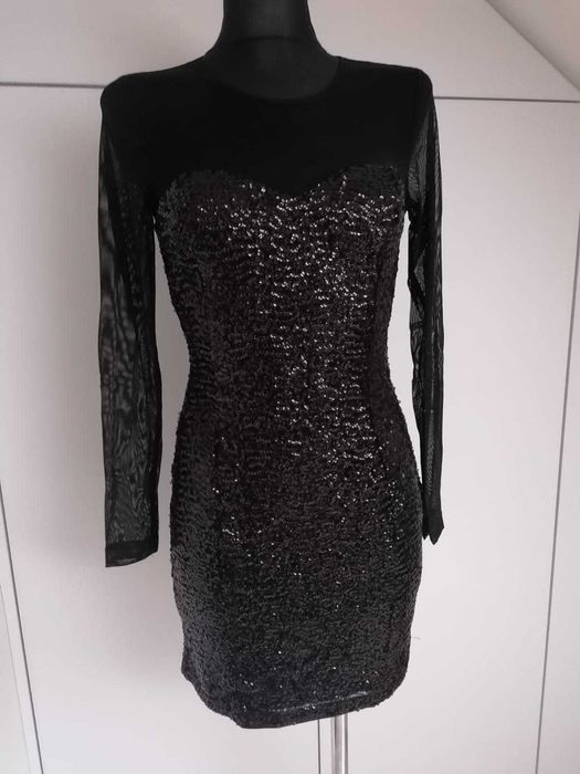 Sukienka imprezowa, cekiny H&M