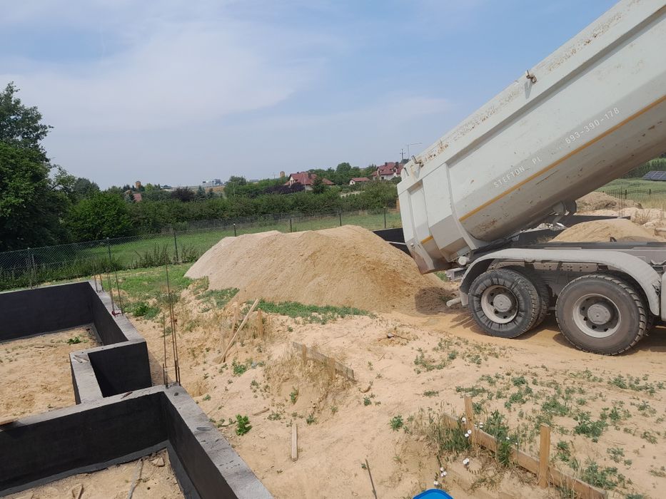 Piasek zasypowy,podsypkowy,siany,ziemia,kruszywo,beton,Transport