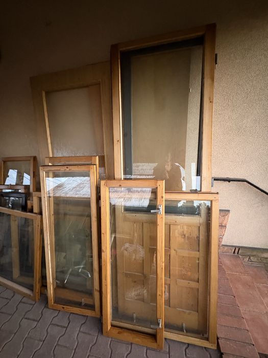 Okna derwniane nie zniszczone do oddania