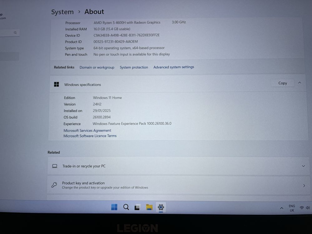 Lenovo Legion 5 1650ti