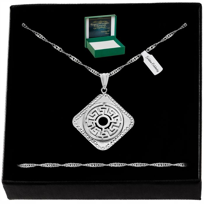 Zjawiskowy Naszyjnik Damski Grecki Pr. 925 Srebro