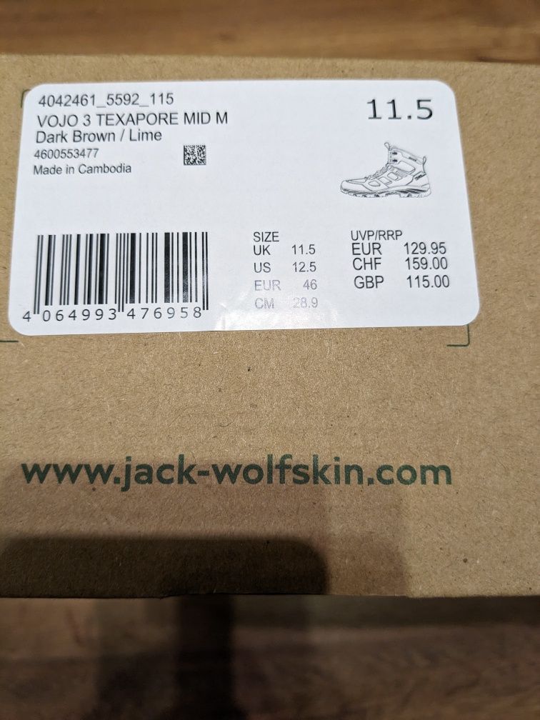 Jack Wolfskin Vojo 3 ciemny brąz  46