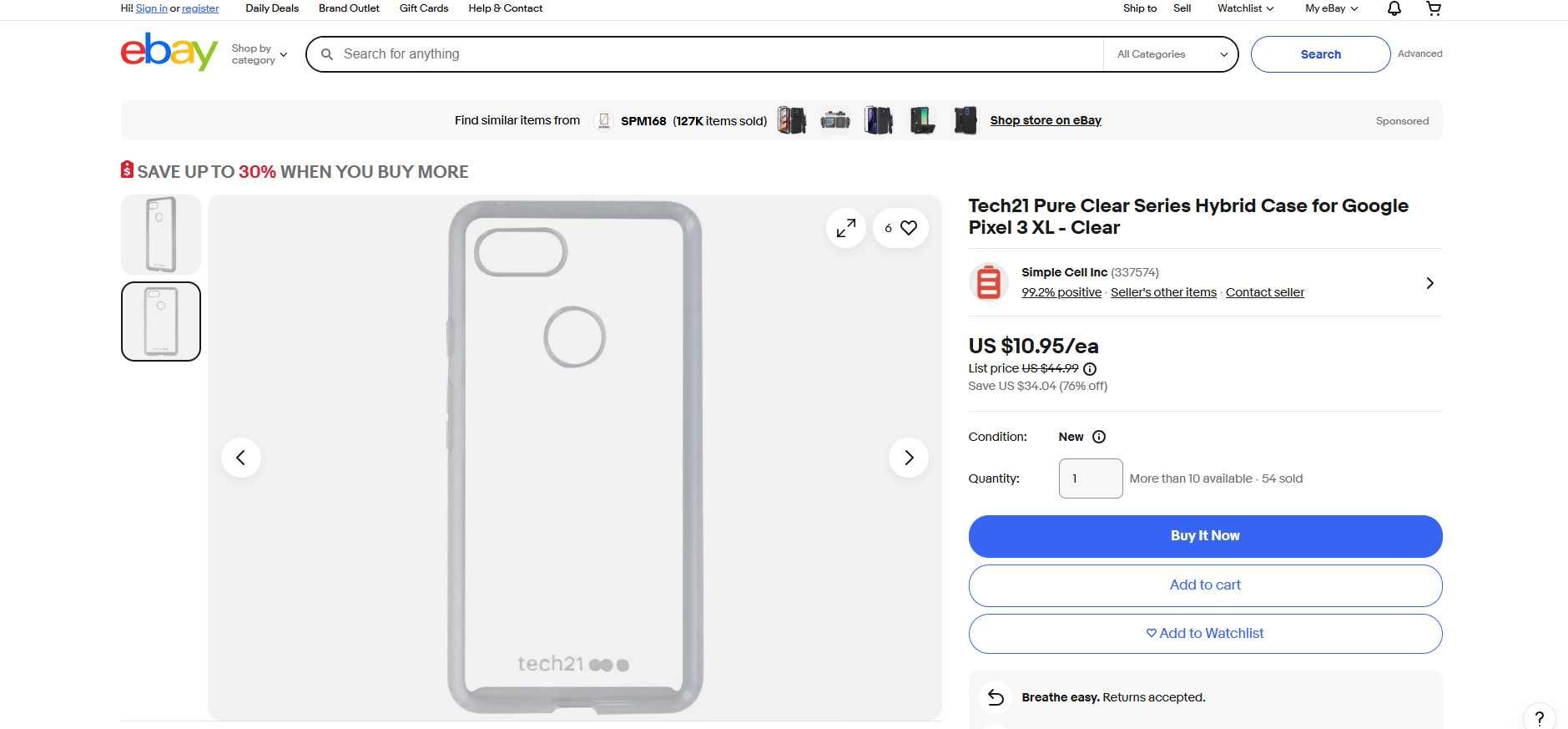 Чехол для Gogle Pixel 3 из США